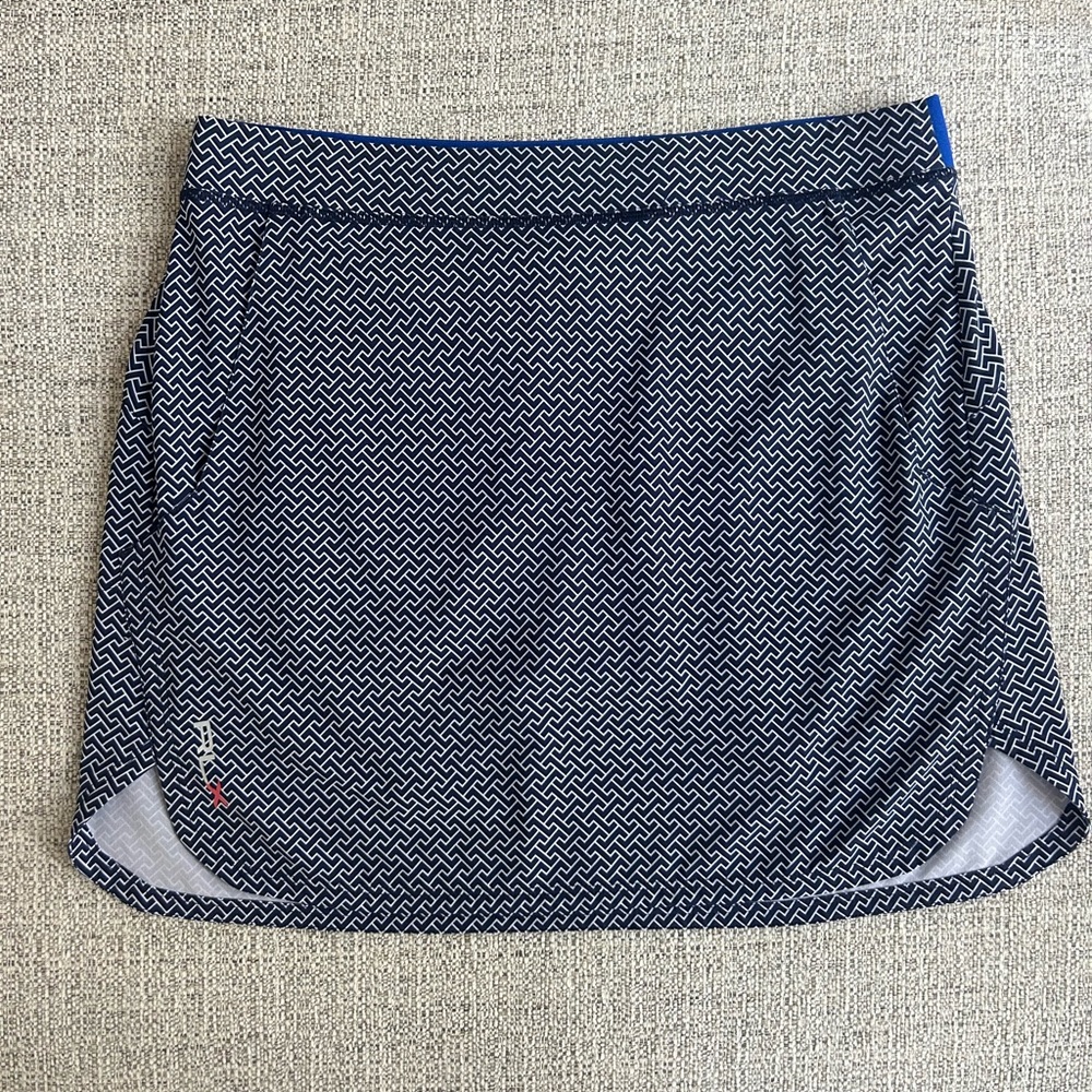 Ralph Lauren Navy and White Golf Skirt - Size Small